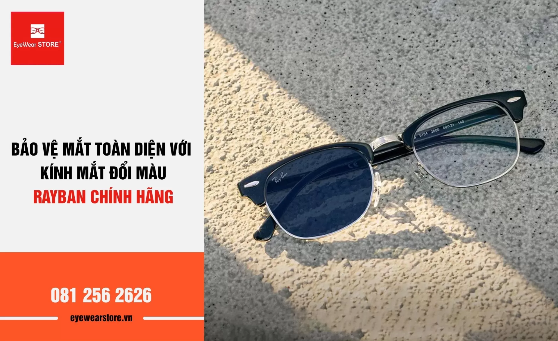 Bí quyết bảo vệ đôi mắt toàn diện bằng gọng kính Rayban đổi màu chính hãng